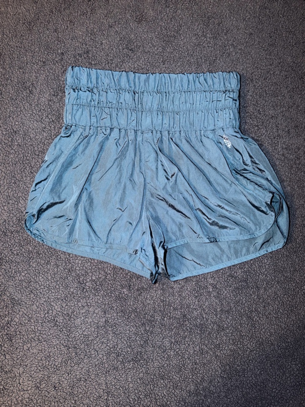 Free People FP Movement The Way Home Athletic Shorts-Blue/Teal